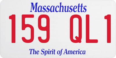 MA license plate 159QL1