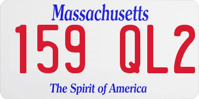 MA license plate 159QL2