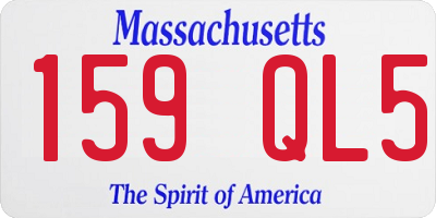 MA license plate 159QL5