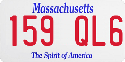 MA license plate 159QL6