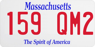 MA license plate 159QM2