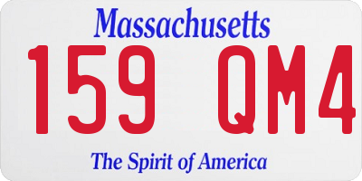 MA license plate 159QM4