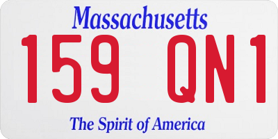 MA license plate 159QN1