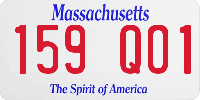 MA license plate 159QO1