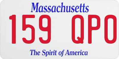 MA license plate 159QP0