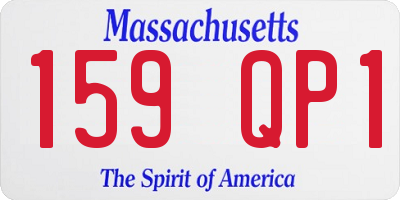 MA license plate 159QP1