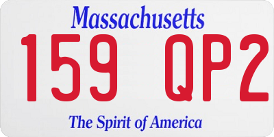 MA license plate 159QP2