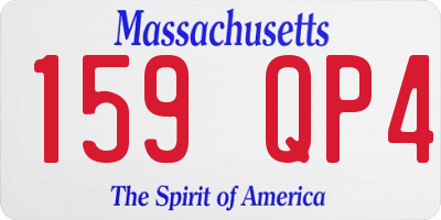 MA license plate 159QP4