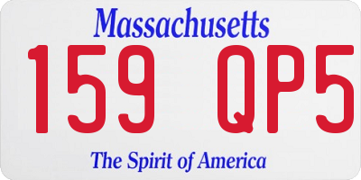 MA license plate 159QP5