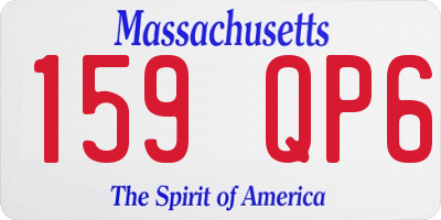 MA license plate 159QP6