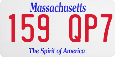 MA license plate 159QP7