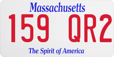 MA license plate 159QR2