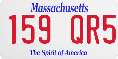MA license plate 159QR5