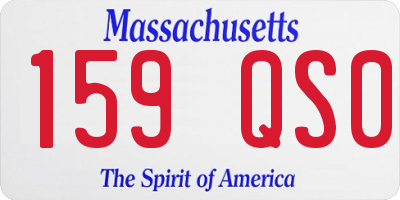 MA license plate 159QS0