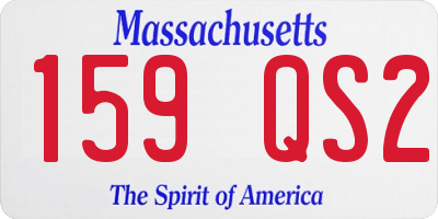 MA license plate 159QS2