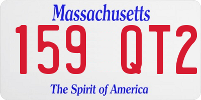 MA license plate 159QT2