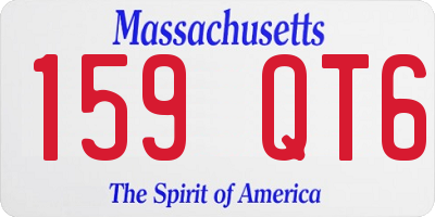 MA license plate 159QT6