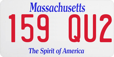 MA license plate 159QU2