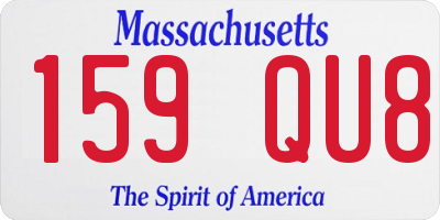 MA license plate 159QU8