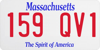 MA license plate 159QV1