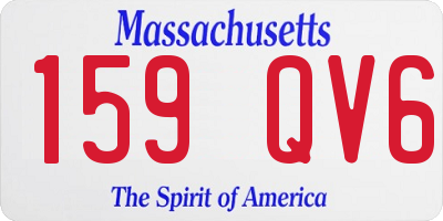 MA license plate 159QV6