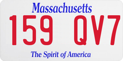 MA license plate 159QV7