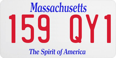 MA license plate 159QY1