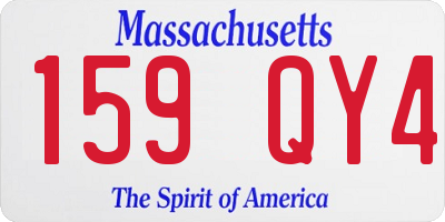 MA license plate 159QY4