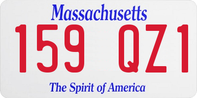 MA license plate 159QZ1