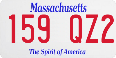 MA license plate 159QZ2