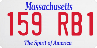 MA license plate 159RB1