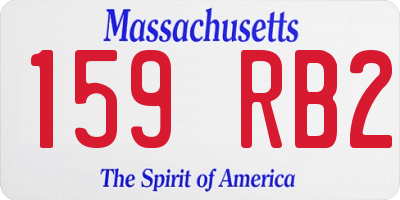 MA license plate 159RB2