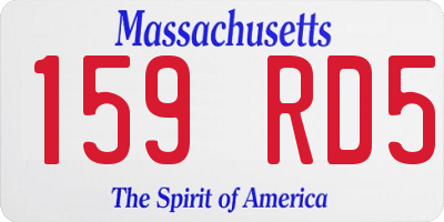 MA license plate 159RD5