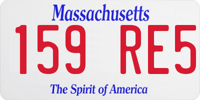 MA license plate 159RE5