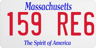 MA license plate 159RE6