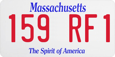 MA license plate 159RF1