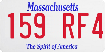 MA license plate 159RF4