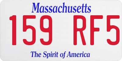 MA license plate 159RF5