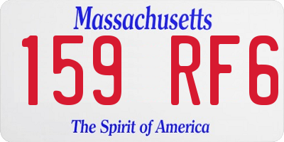 MA license plate 159RF6