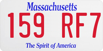 MA license plate 159RF7