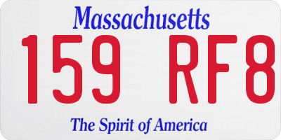 MA license plate 159RF8