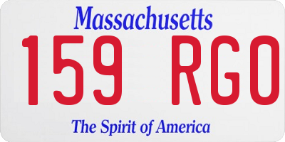MA license plate 159RG0