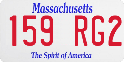 MA license plate 159RG2