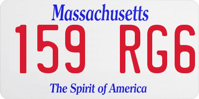 MA license plate 159RG6