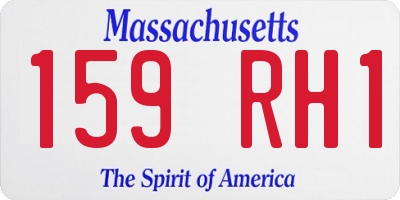 MA license plate 159RH1
