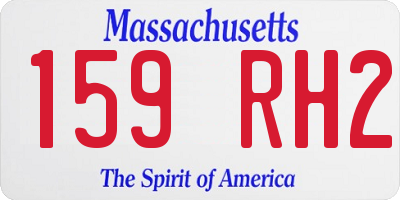 MA license plate 159RH2