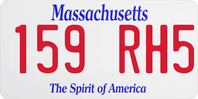 MA license plate 159RH5
