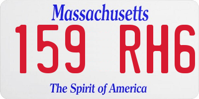 MA license plate 159RH6