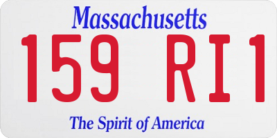MA license plate 159RI1