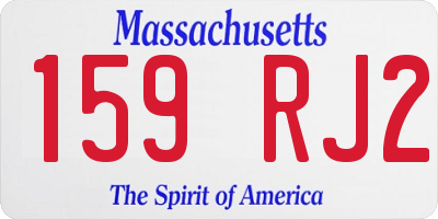 MA license plate 159RJ2